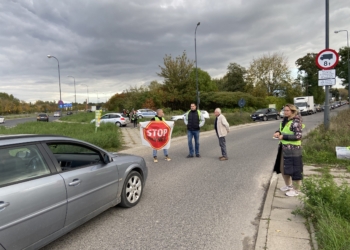 Protest mieszkańców w sprawie przebudowy obwodnicy Łodzi