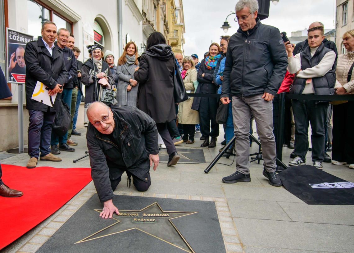 Marcel Łoziński z gwiazdą na Piotrkowskiej w Łodzi
