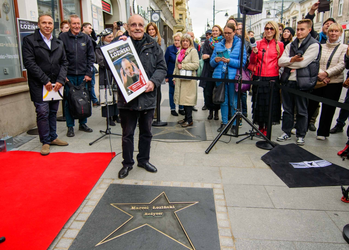 Marcel Łoziński z gwiazdą na Piotrkowskiej w Łodzi
