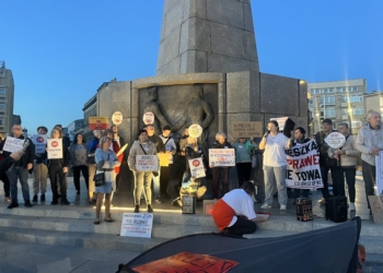 Międzynarodowy Dzień Lokatora. Protest mieszkańców na Placu Wolności