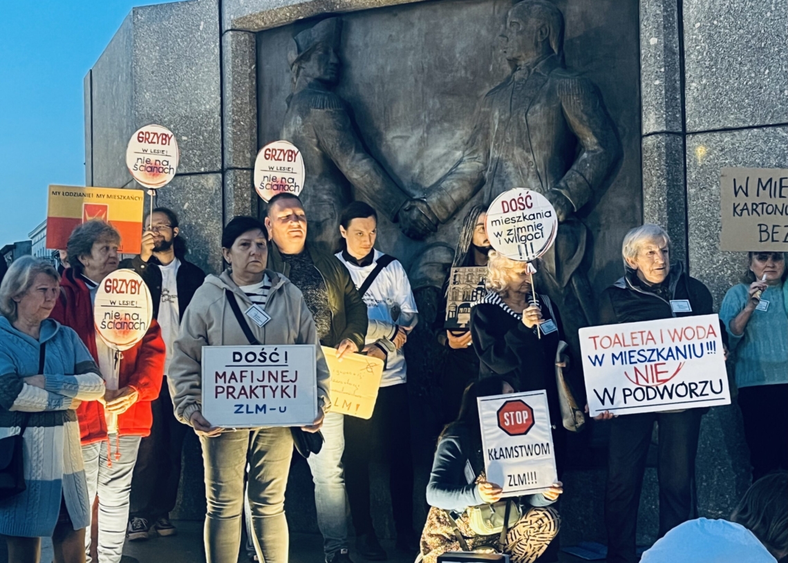 Międzynarodowy Dzień Lokatora. Protest mieszkańców na Placu Wolności
