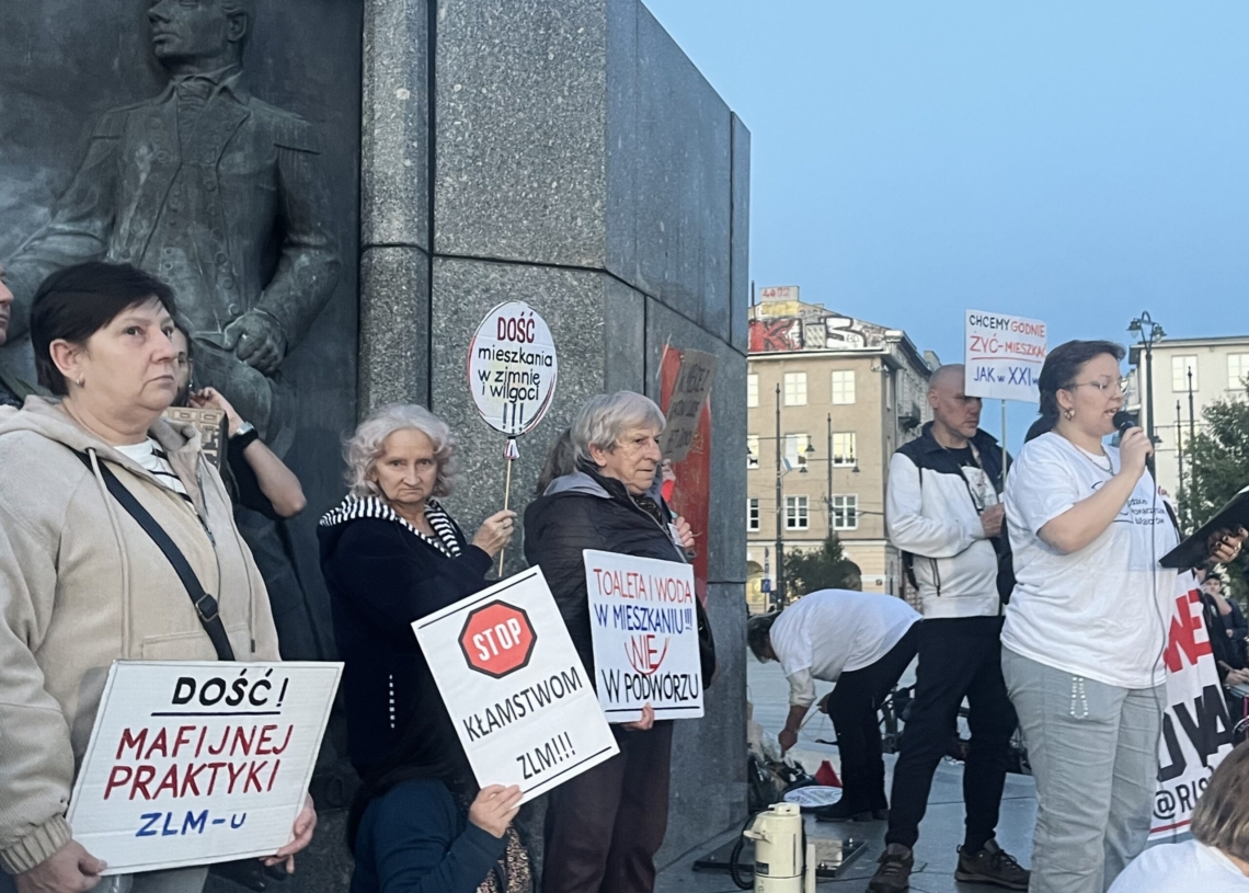 Międzynarodowy Dzień Lokatora. Protest mieszkańców na Placu Wolności