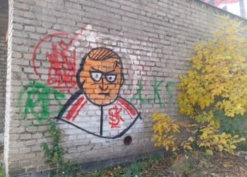 Wandalizm w Łodzi. Kibole ŁKS-u mażą na murach