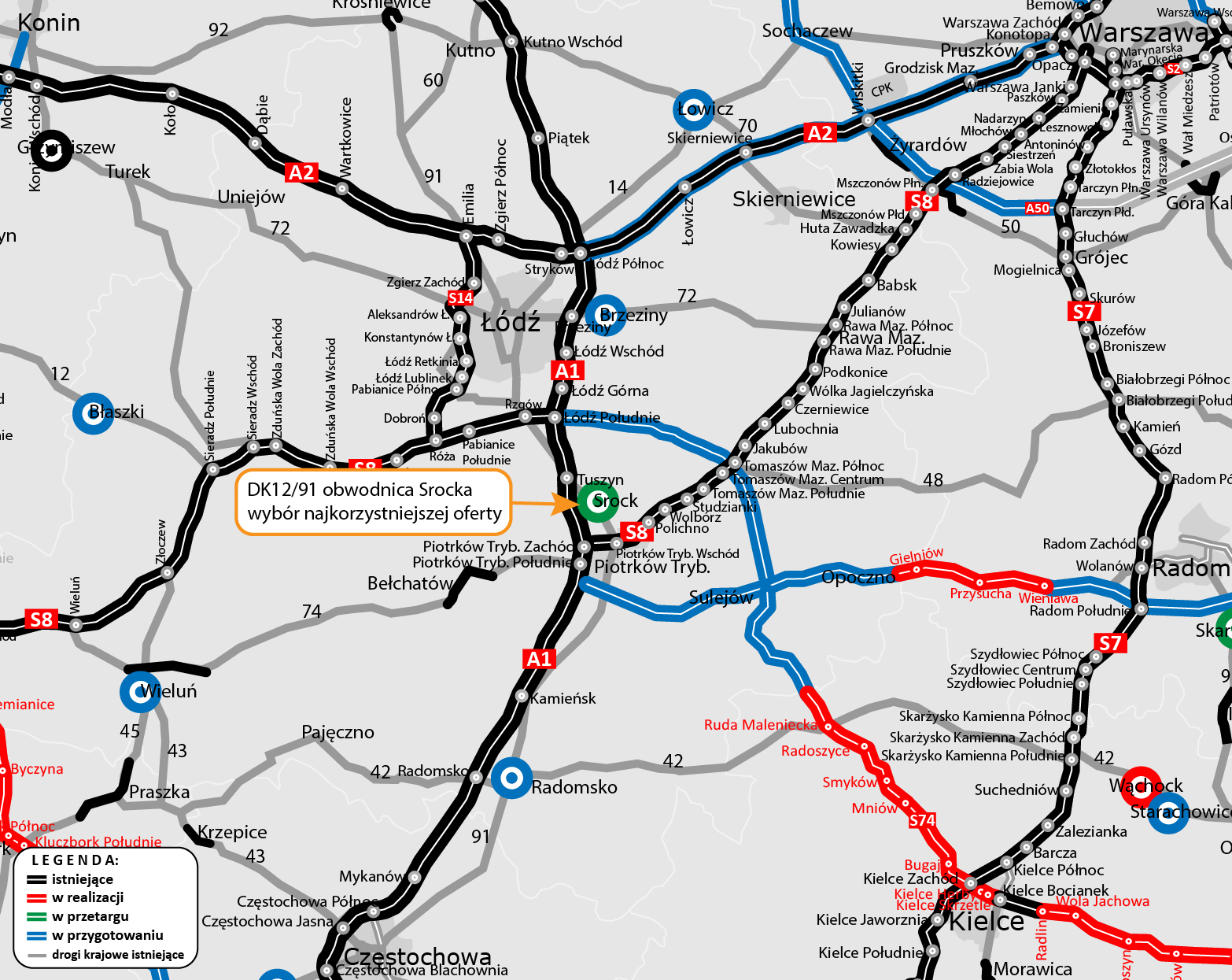 Wybrano najkorzystniejszą ofertę na projekt i budowę obwodnicy Srocka 2 Wybrano najkorzystniejszą ofertę na projekt i budowę obwodnicy Srocka