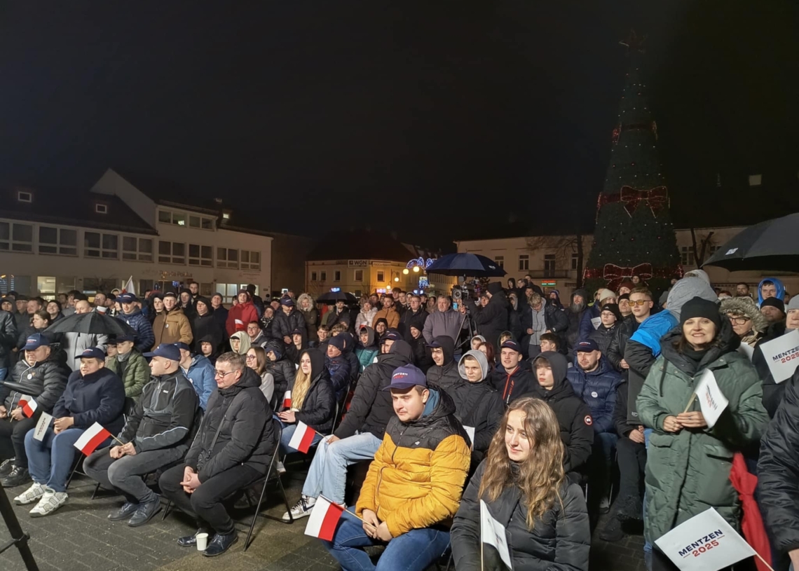 Sławomir Mentzen spotkał się z mieszkańcami Wielunia