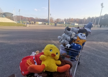 Kibice podarowali maskotki dla pacjentów szpitala w Warcie
