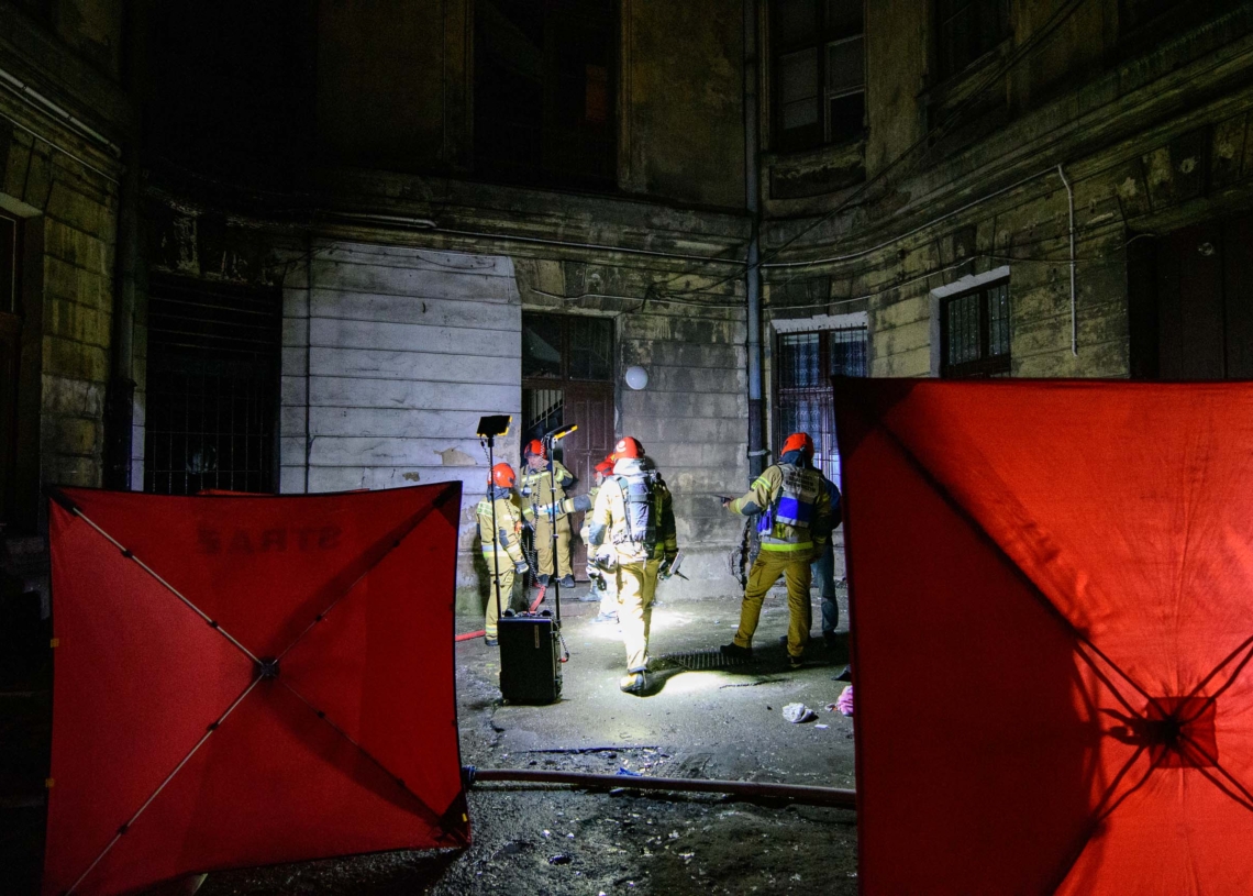 2024-11-09 | Pożar kamienicy w centrum Łodzi