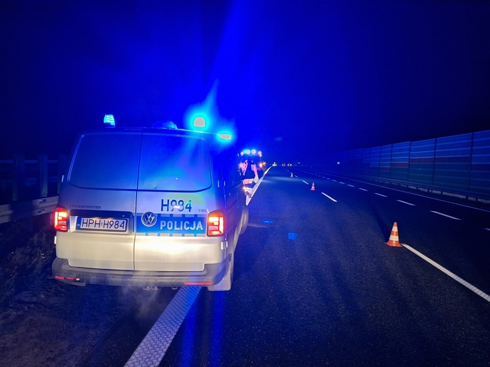 Wypadek na A2 w Woli Szydłowieckiej