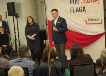 Marszałek RP Szymon Hołownia spotkał się z mieszkańcami Pabianic
