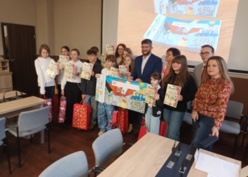 Bilety w Pabianicach z rysunkiem ucznia jednej ze szkół
