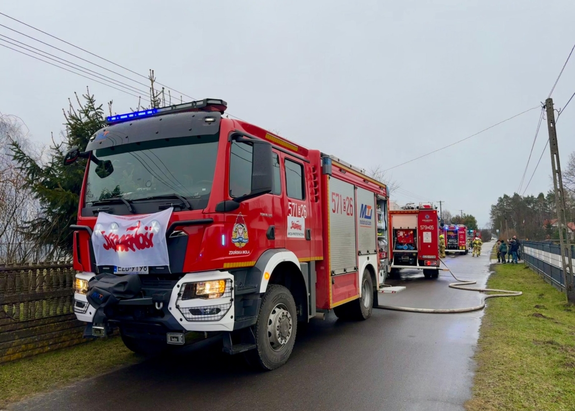 Pożar w powiecie zduńskowolskim. Budynek doszczętnie spłonął