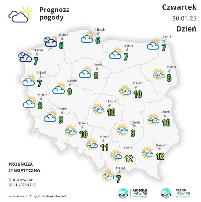 Pogoda na czwartek. Termometry pokażą ponad 10 stopni 2 Pogoda