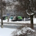 Zatrzymanie ruchu tramwajów na Narutowicza w Łodzi. Samochód w torowisku