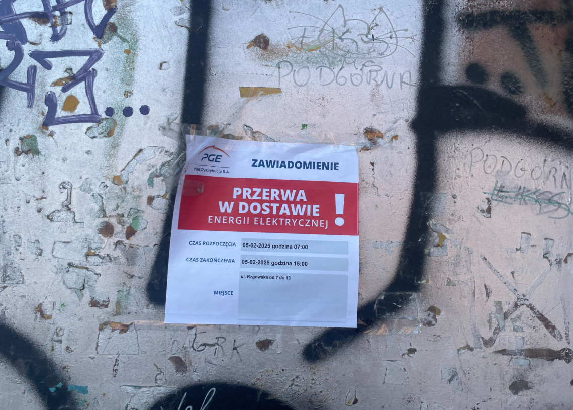 Brak prądu w wielu miejscach w Łodzi i regionie 1 Brak prądu w wielu miejscach w Łodzi i regionie