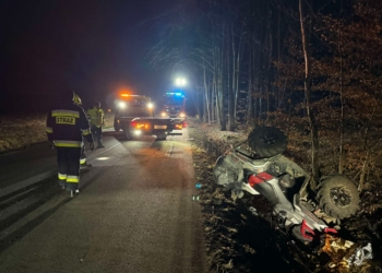 Wypadek quada pod Wieruszowem