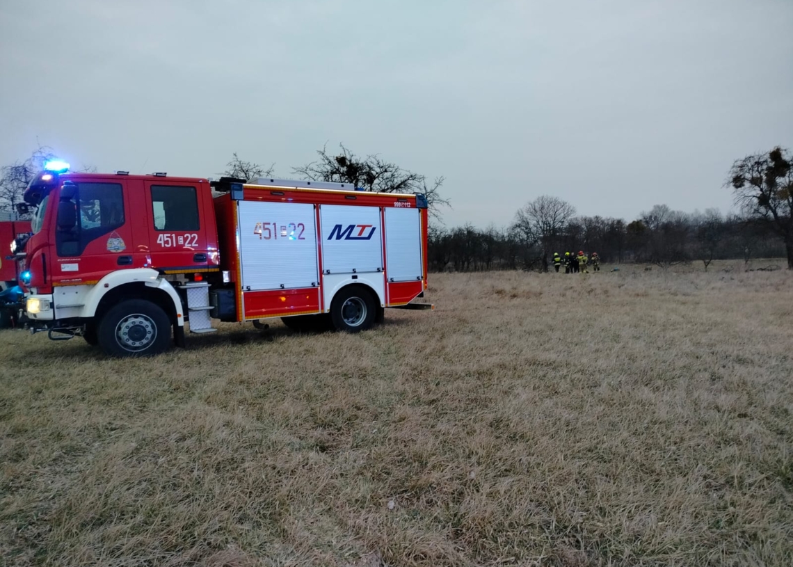 Pożar trawy w Nieborowie. Strażacy znaleźli ciało mężczyzny 1 Pożar trawy w Nieborowie. Strażacy znaleźli ciało mężczyzny