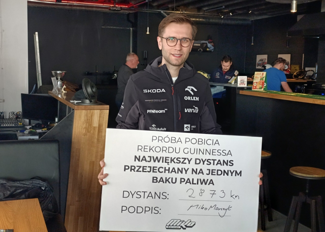 Miko Marczyk pobił rekord. Na jednym zbiorniku paliwa przejechał 2873 km