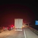 Wypadek na autostradzie A1. Dachował samochód, są ranni 7 Wypadek na autostradzie A1. Dachował samochód, są ranni