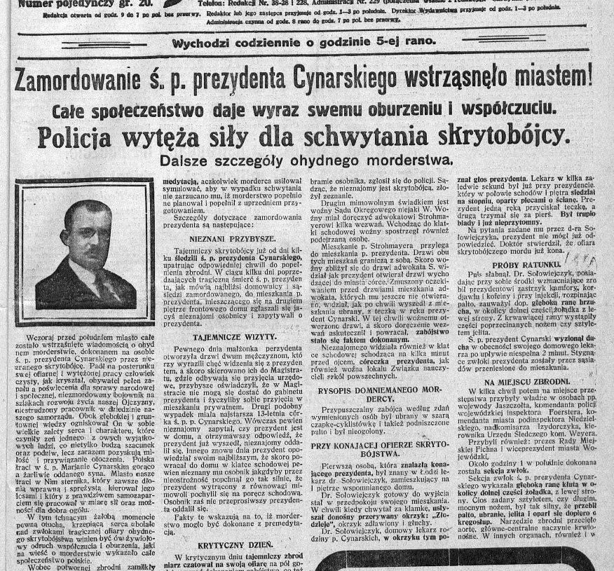 Historie nieodległe | Zbrodnia, która wstrząsnęła Łodzią. Zabójstwo Mariana Cynarskiego [PODCAST]