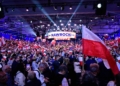 Konwencja Karola Nawrockiego w hali EXPO. Poparcia udzielił mu prezydent Andrzej Duda