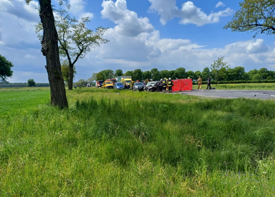 Śmiertelny wypadek na DK12. Cztery rozbite samochody