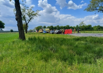 Śmiertelny wypadek na DK12. Cztery rozbite samochody