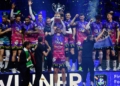 Siatkarska Liga Mistrzów w Atlas Arenie. Dekoracja zwycięzców i przegranych
