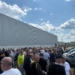 Strajk przed fabryką materaców w Łodzi