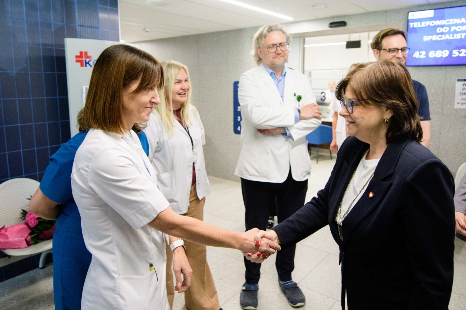 Minister Zdrowia Izabela Leszczyna w szpitalu Kopernika Fot Sebastian Szwajkowski 12