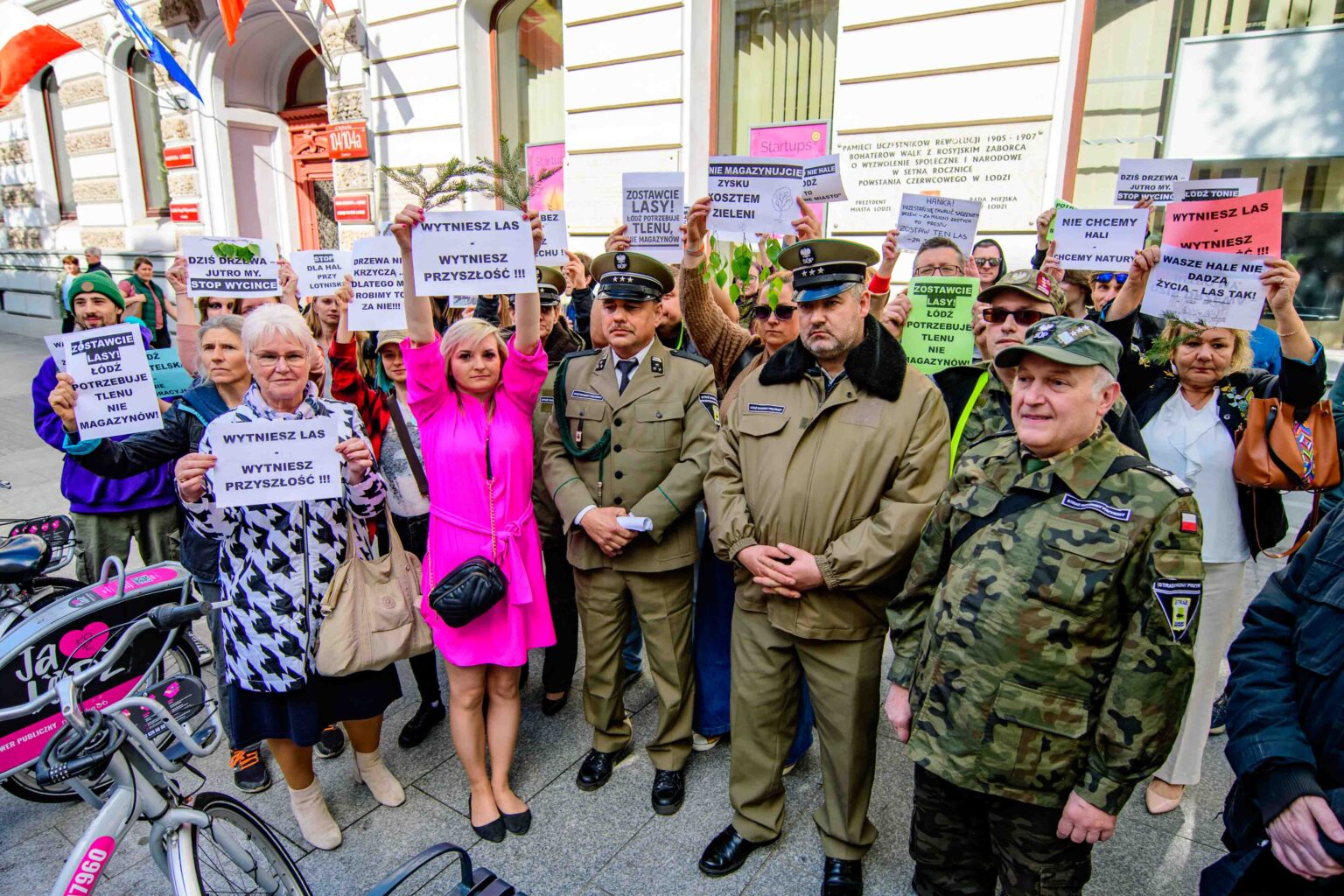 Protest w sprawie wycinki Lublinka 1