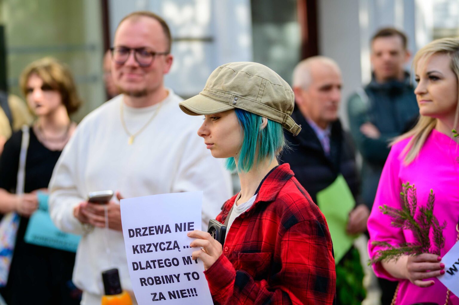 Protest w sprawie wycinki Lublinka 12