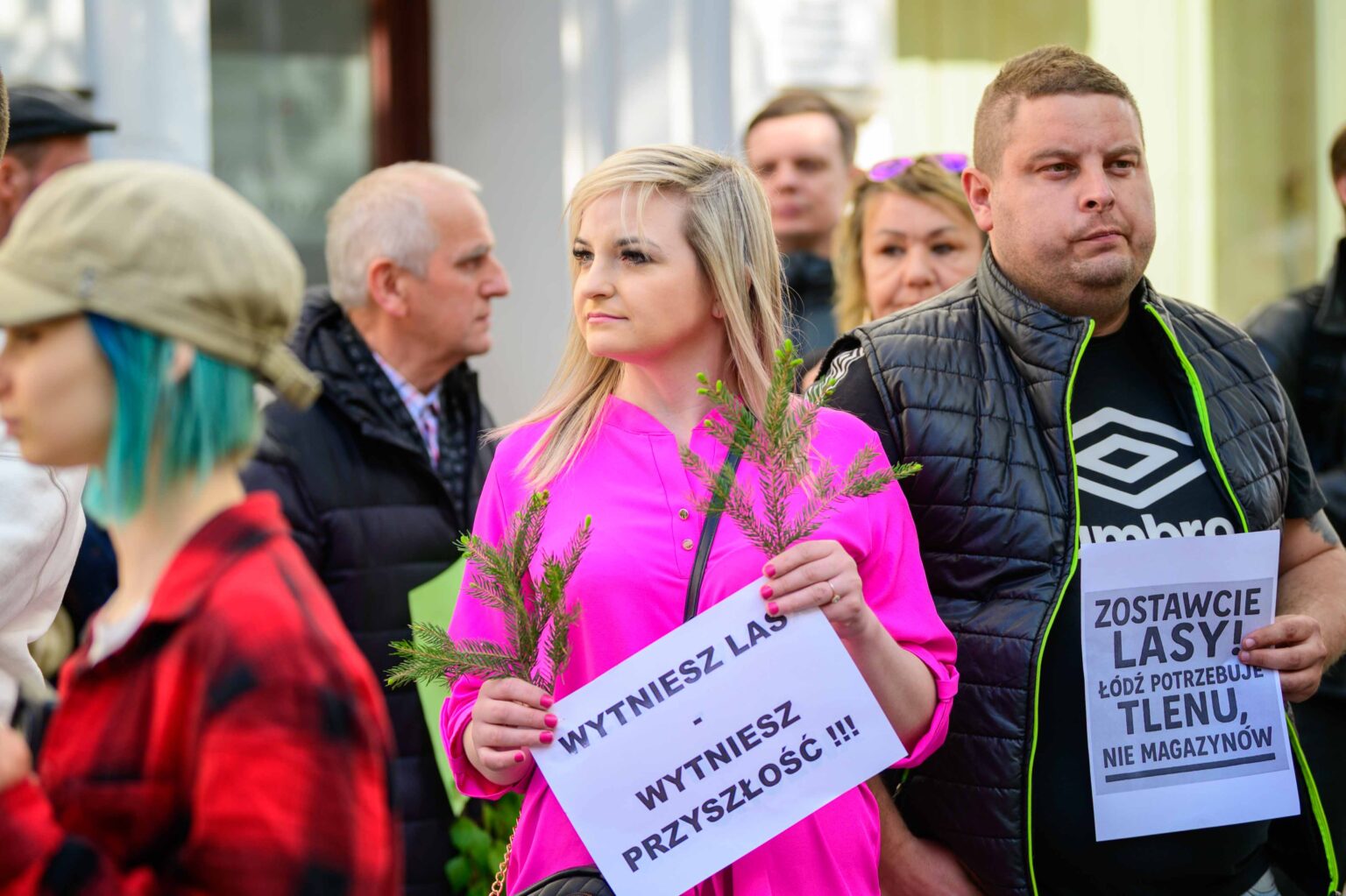 Protest w sprawie wycinki Lublinka 13