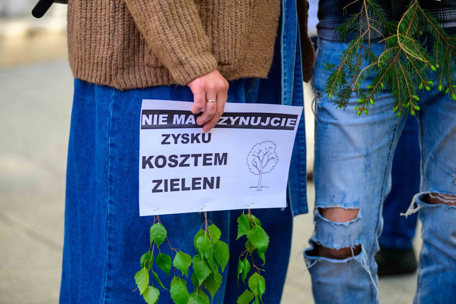 Protest w sprawie wycinki Lublinka 14