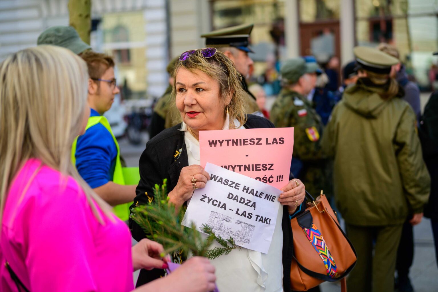 Protest w sprawie wycinki Lublinka 17