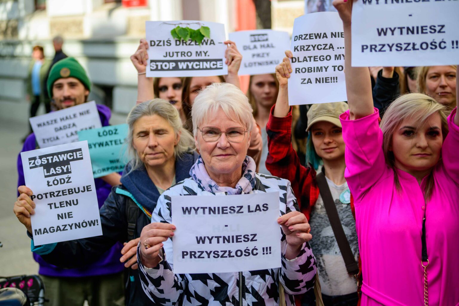 Protest w sprawie wycinki Lublinka 18