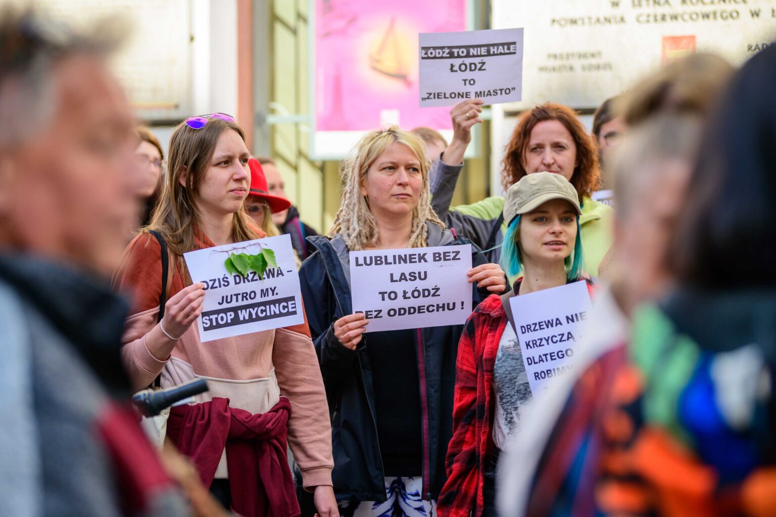 Protest w sprawie wycinki Lublinka 21