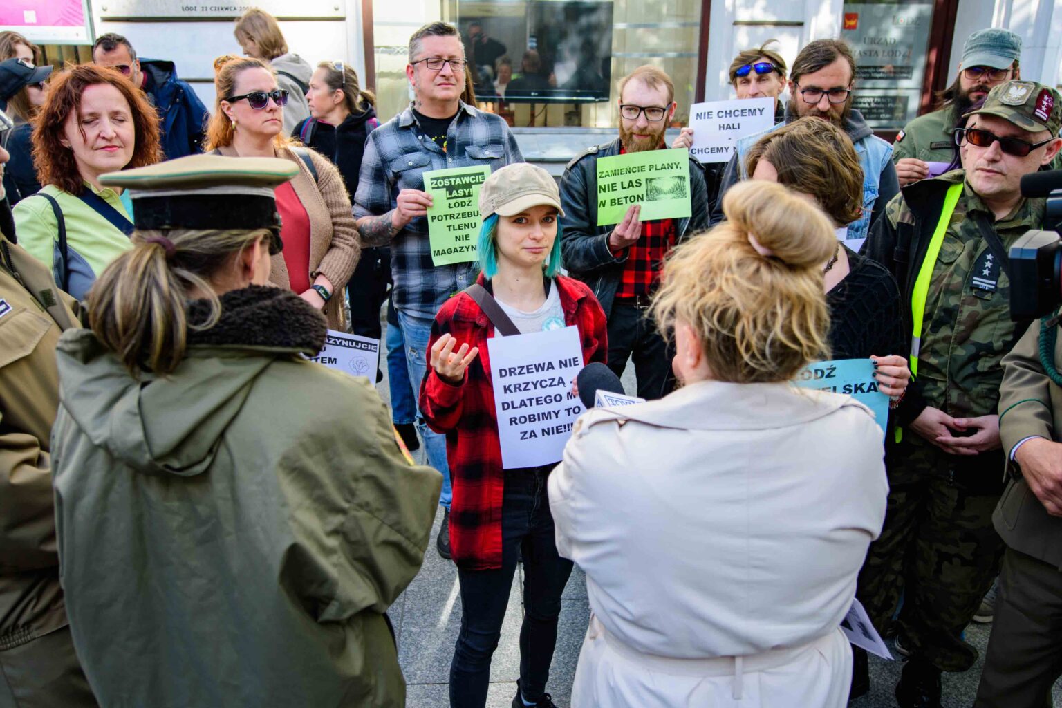 Protest w sprawie wycinki Lublinka 3