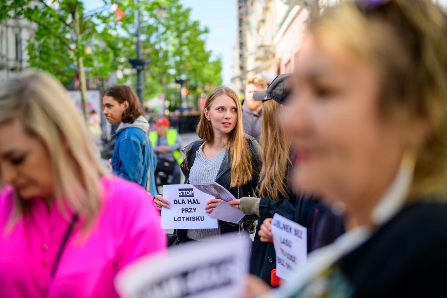 Protest w sprawie wycinki Lublinka 7