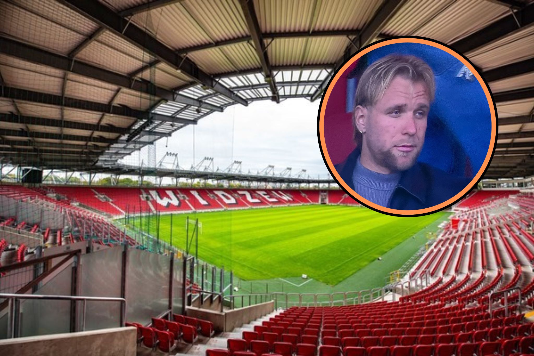 Tymoteusz Puchacz na meczu Widzewa