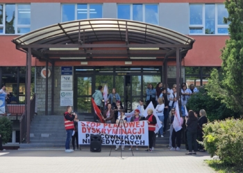 Strajk pracowników szpitala w Bełchatowie