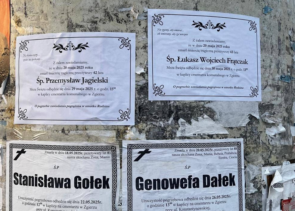 Fałszywe nekrologi w Zgierzu. Wśród „zmarłych” dwóch radnych 1 Fałszywe nekrologi w Zgierzu