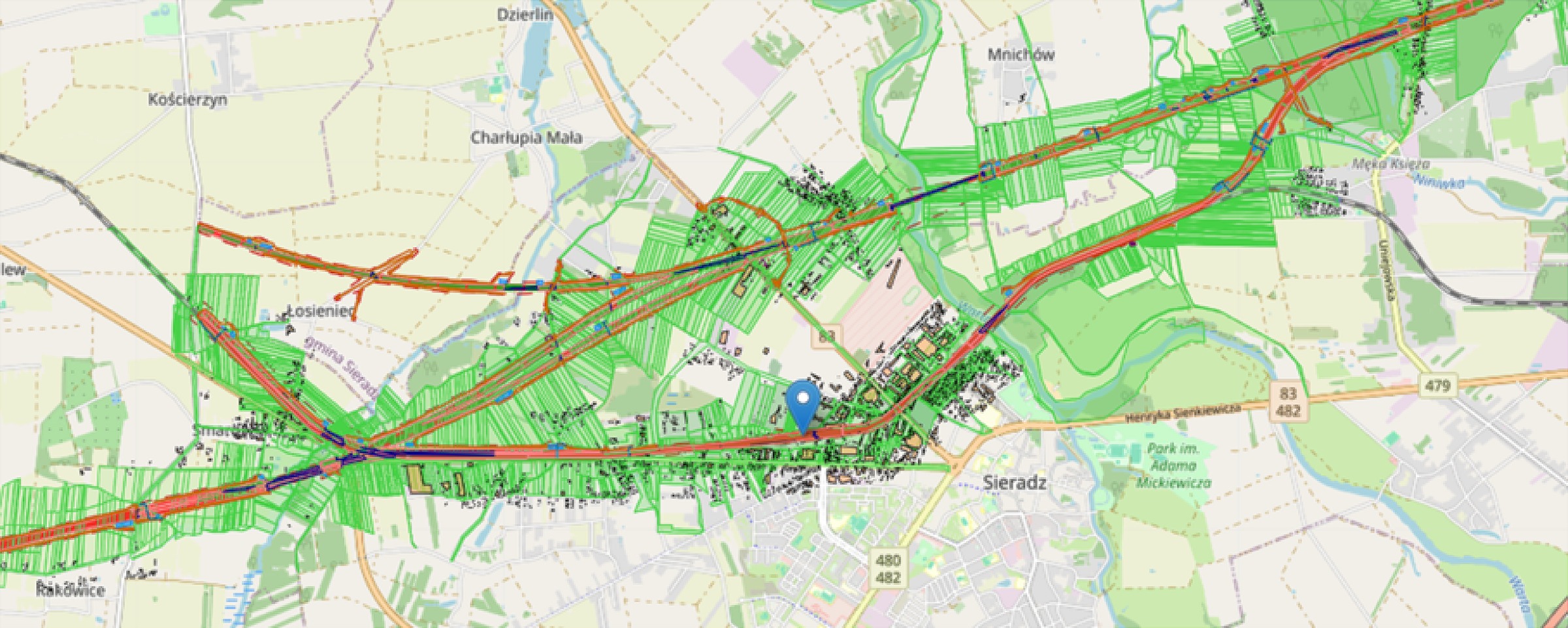 Pociągi KDP będą mogły zatrzymywać się w Sieradzu. Co jeszcze wiemy? 2 mapa info3 2400x961 1