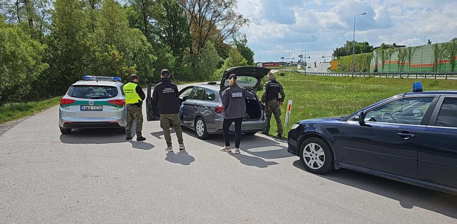 Nielegalni migranci pod Piotrkowem Trybunalskim. Zostali zatrzymani na S8