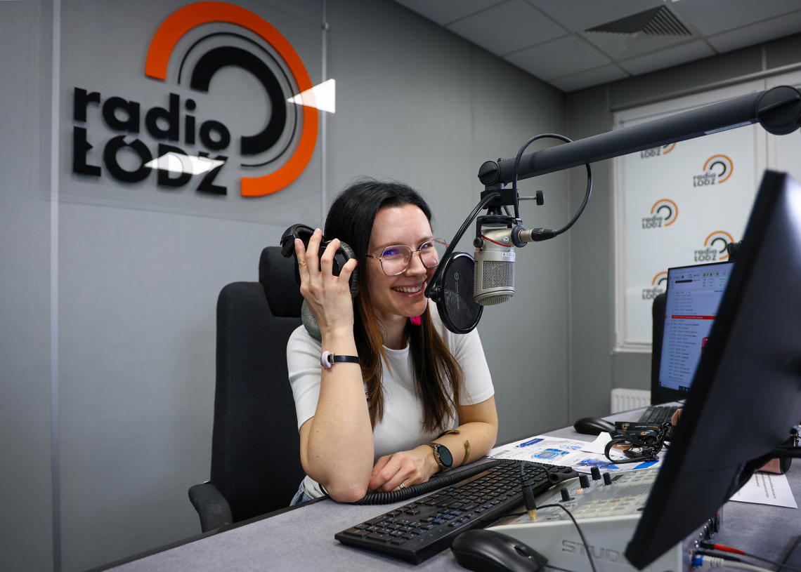 Paulina Klimas-Stasiak w studiu Radia Łódź