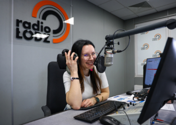 Paulina Klimas-Stasiak w studiu Radia Łódź