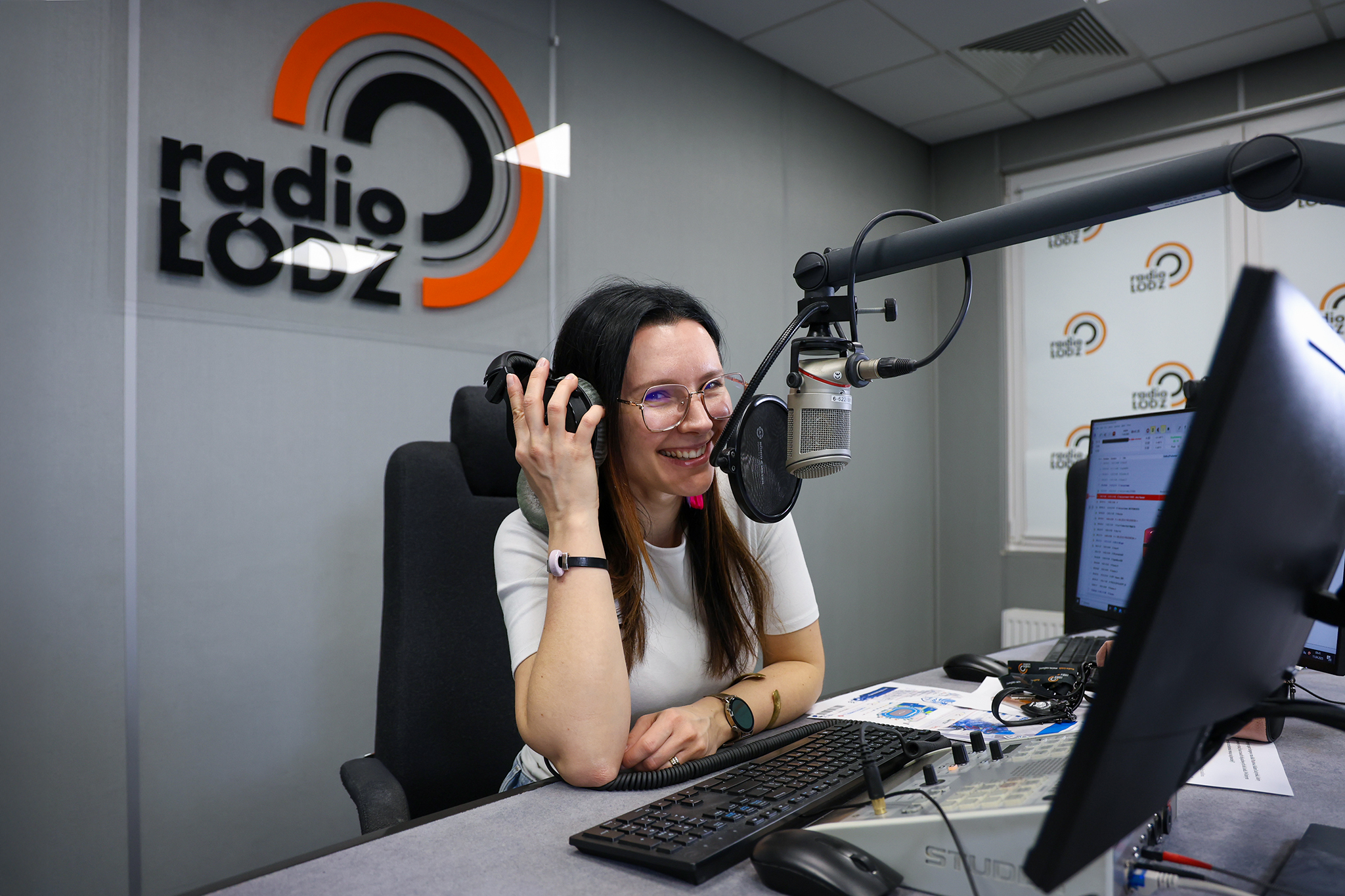 Paulina Klimas-Stasiak w studiu Radia Łódź