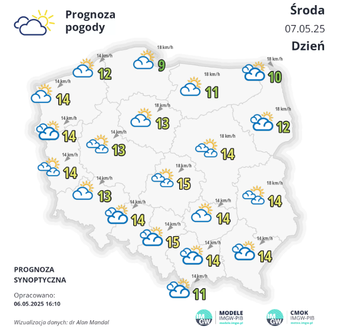 Pogoda na środę. Słońce za chmurami i nocne przymrozki 2 pogoda sroda 7 maja
