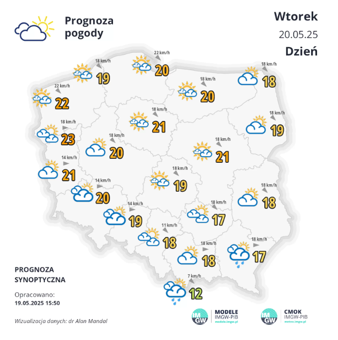 Pogoda na wtorek. W końcu piękna wiosna! 2 Pogoda na wtorek