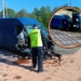 Groźny wypadek na przejeździe kolejowym w Przyłęku Dużym. Kierowca busa wjechał przed lokomotywę