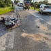 Poważny wypadek w powiecie skierniewickim. Motocyklistę przetransportował LPR